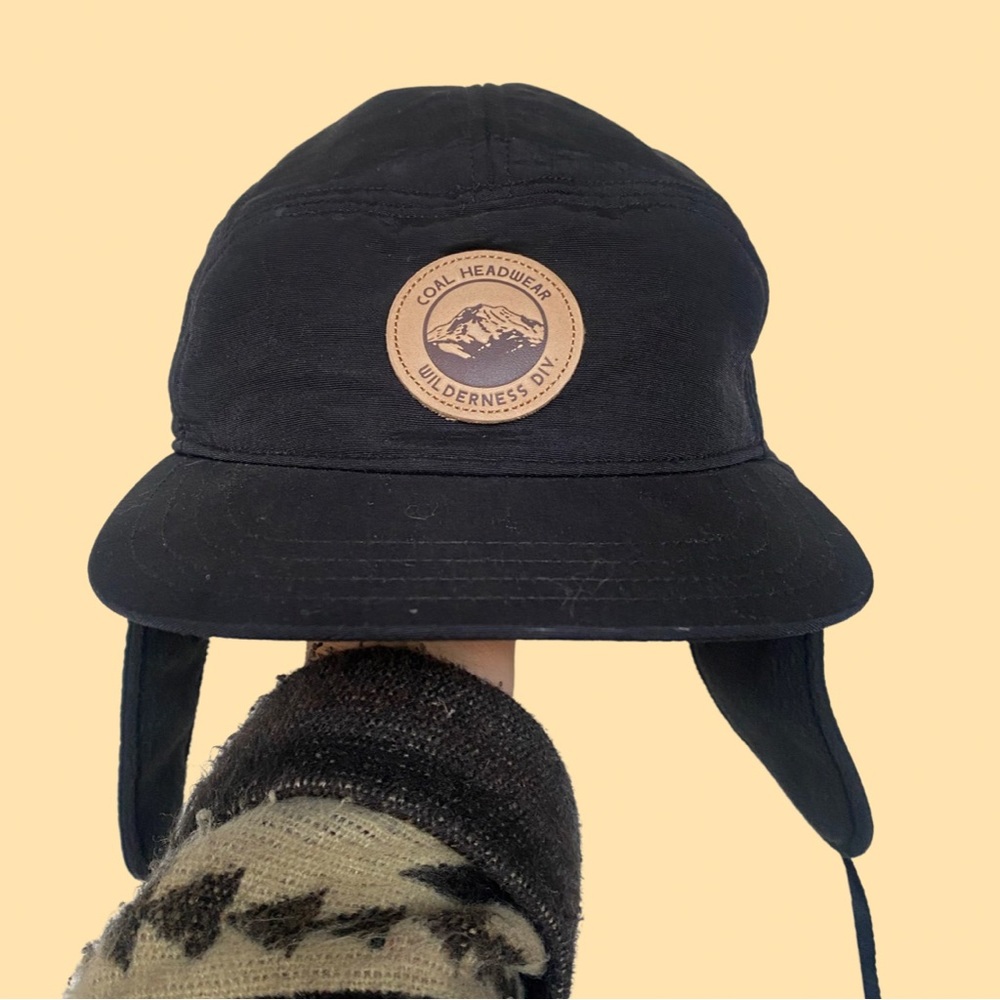 Coal Headwear Wilderness Div Unisex Quilted Earflap Hat Black Medium